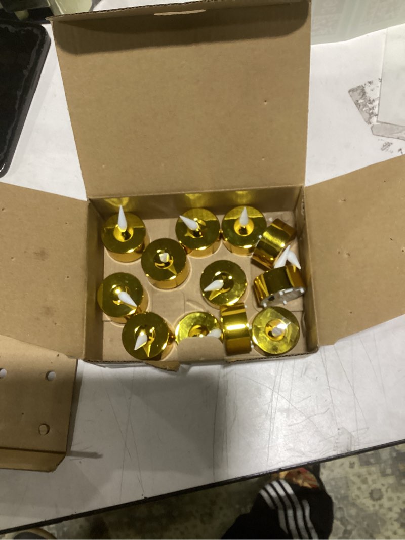 Condition photo showing Good Condition for Eywamage Gold LED Tealights with Remote Batteries, Flickering Flameless Tea Lights Votive Candles Set of 12