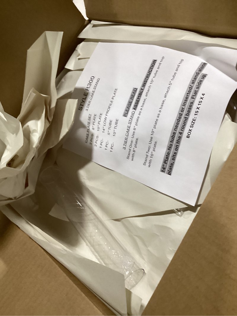 Condition photo showing New/Like New for 3 Tier Acrylic Wedding Cake Stand (STYLE R300)