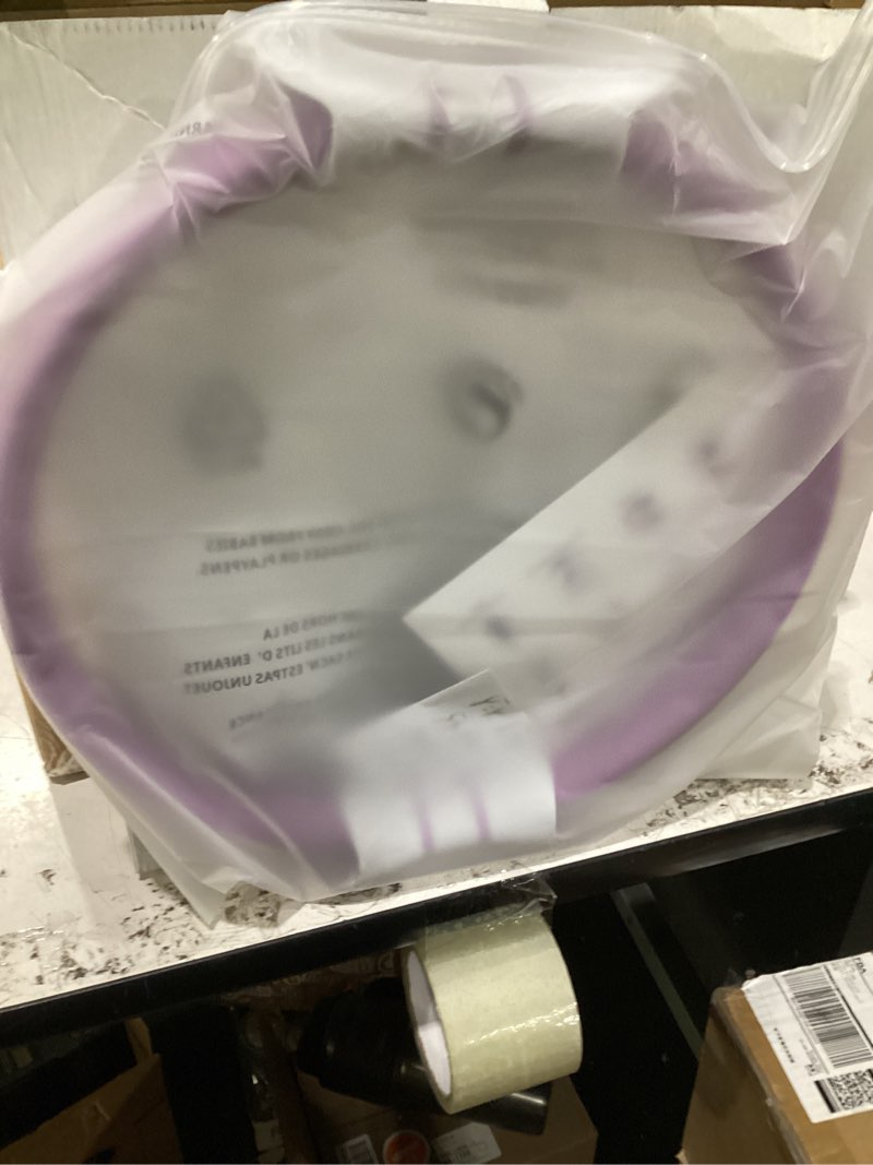 Condition photo showing New/Like New for 14" pilates ring - magic circle for inner thigh, arm & core toning | anti-bend foam handles | home fitness gear for women? 14in-purple-white