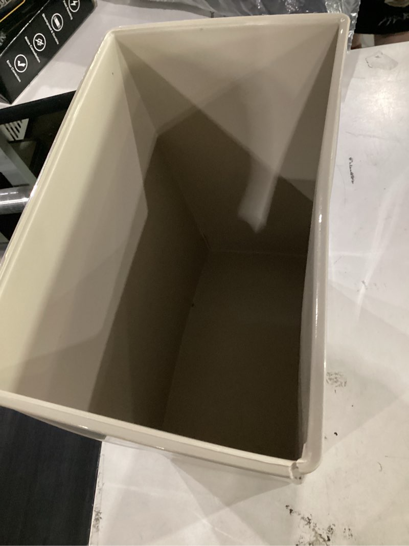 Condition photo showing Good Condition for idesign small plastic bathroom trash can, brown | slim rectangle, for bedroom, for office, for dorm brown pack of 1