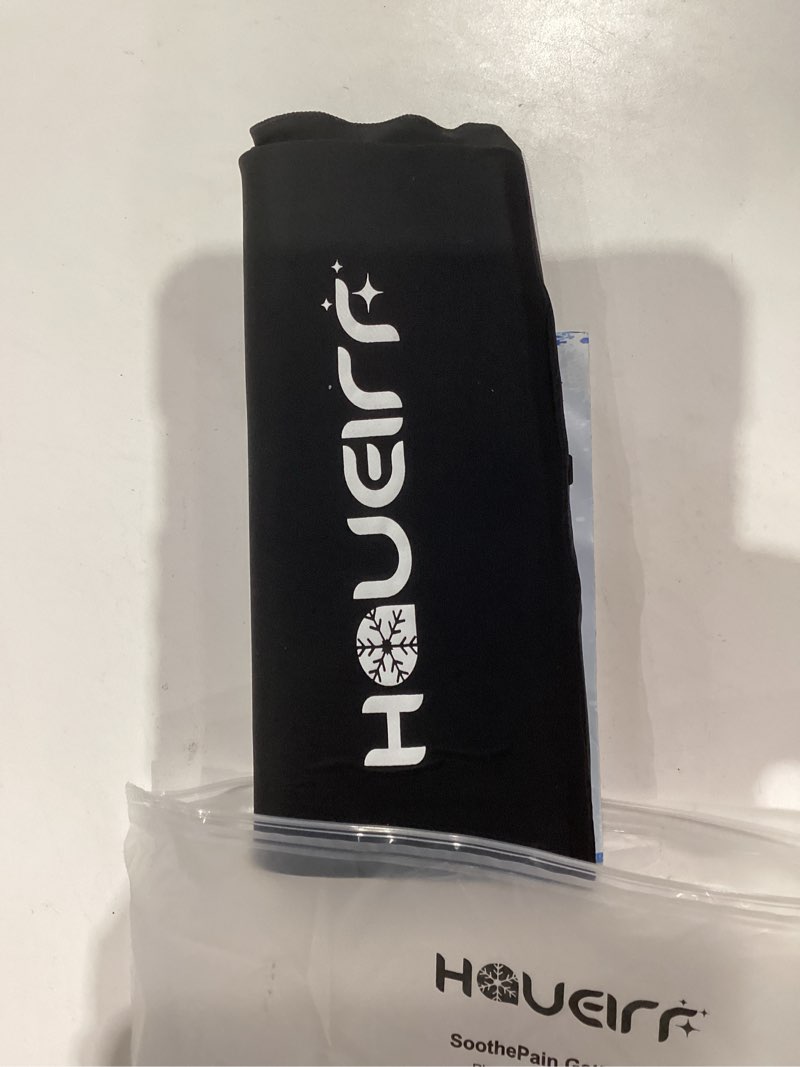 Condition photo showing Good Condition for hauelrr knee ice pack wrap with compression sleeve, flexible gel ice wrap for knee, elbow, ankle, foot, reusable hot & cold therapy for injuries, pain relief, meniscus, acl, mcl recovery-xs black x-small (pack of 1)