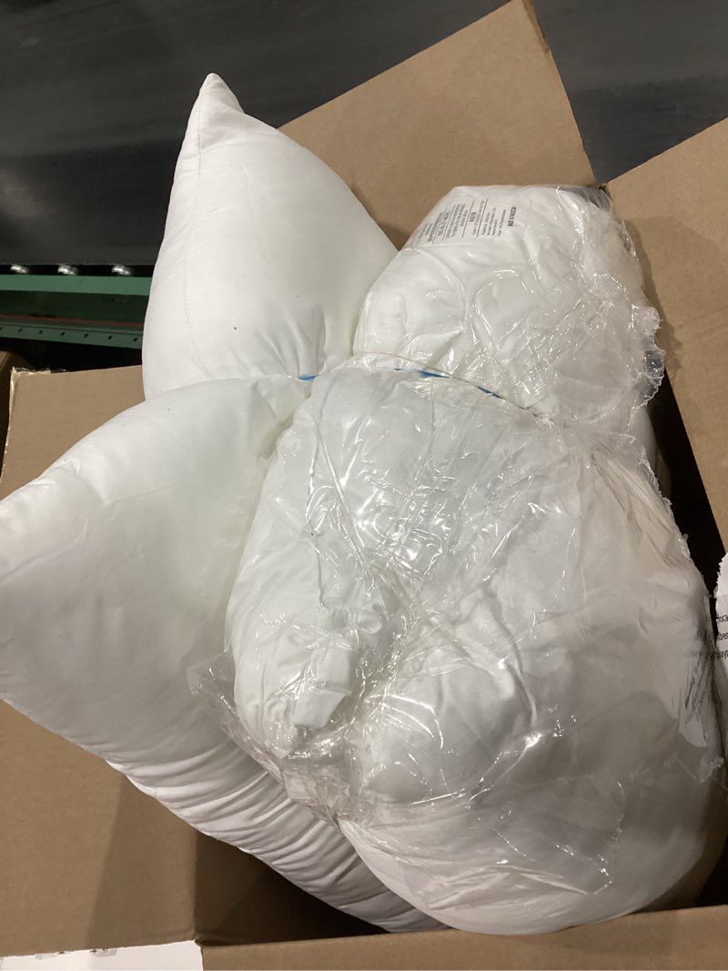 Condition photo showing Good Condition for MIULEE Throw Pillows Inserts, Pack of 2 18x18 Inch 100% Virgin Fiber Filling Bed Couch Pillows, SIMILAR TO STOCK PHOTO 