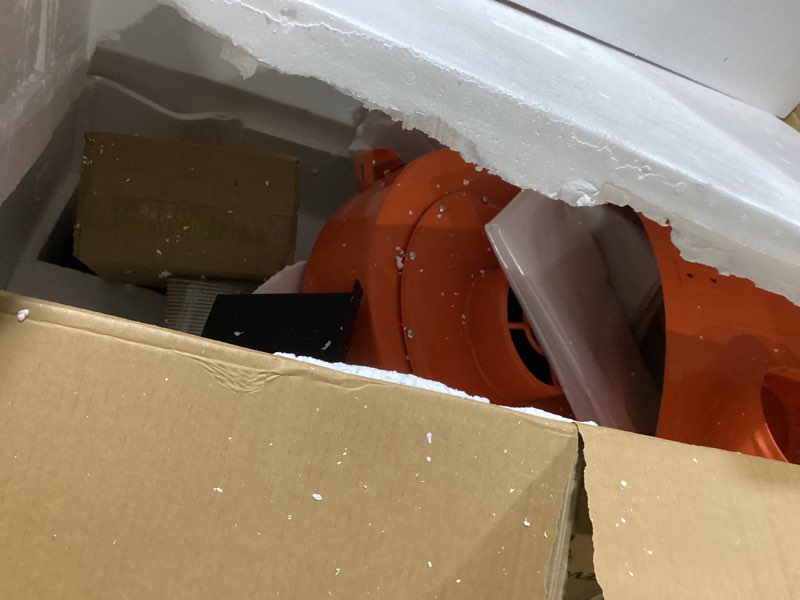 Condition photo showing As Is for VEVOR Dust Collector, 1100 CFM 2.5 Micron Vortex Cone Dust Collectors, 1.5HP Sawdust Collection System with 35-Gallon Dusts Collector Bag & 42-Gallon Filter Bag, 3400 RPM High Speed, for Woodworking