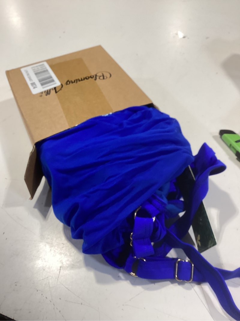 Condition photo showing Good Condition for blooming jelly womens high waisted bikini sets two piece tummy control swimsuits 2026 mesh swim skirt bathing suit royal blue medium