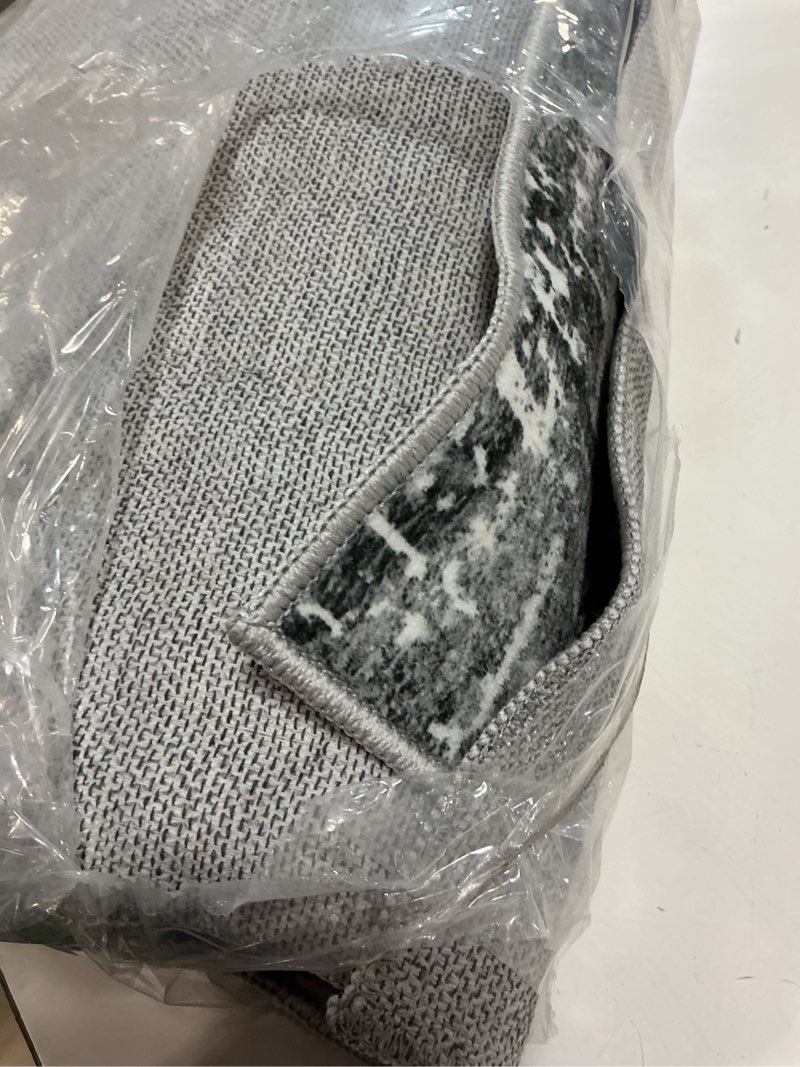 Condition photo showing Good Condition for Washable 12ft Kitchen Area Rug: Abstract Entryway Rug Runner Soft Bedroom Besides Floor Mat Non-Slip