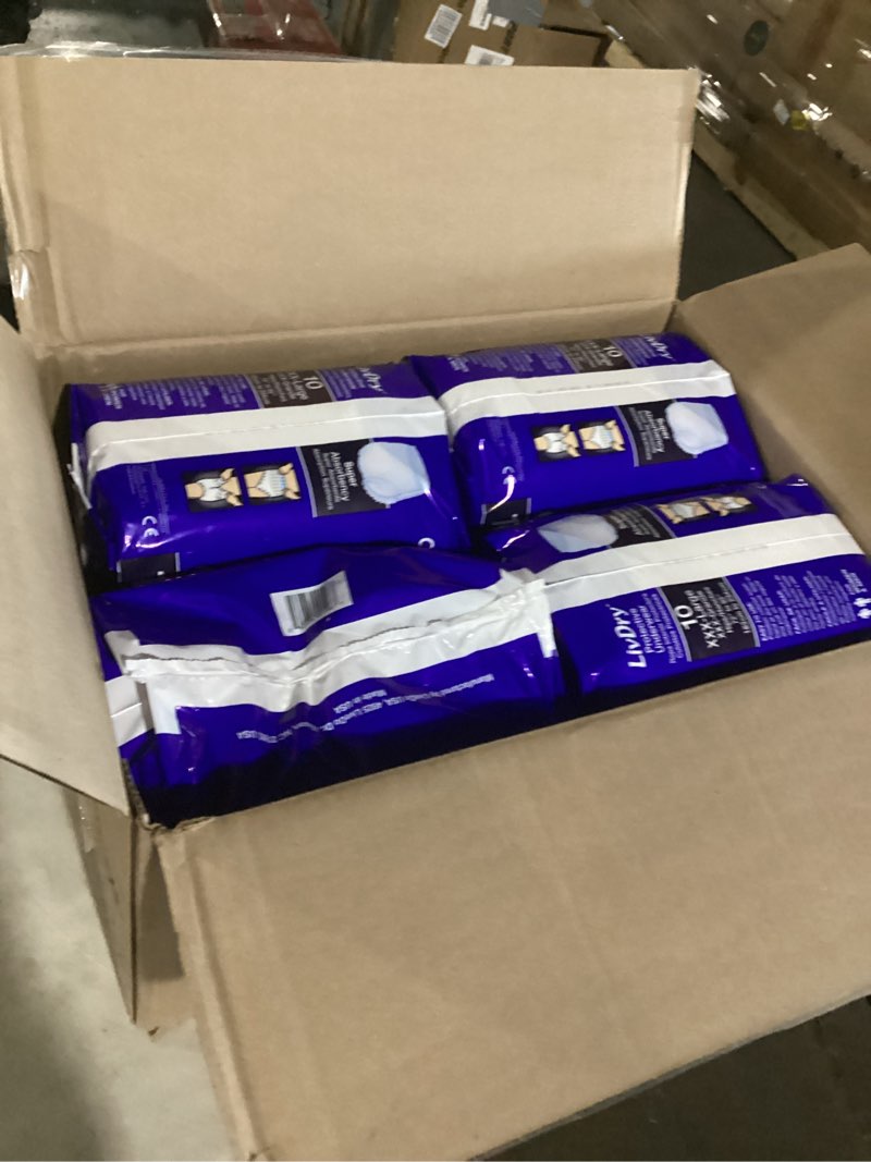 Condition photo showing Good Condition for livdry 3xl overnight adult diapers for women and men  incontinence underwear (xxx-large  10-pack)