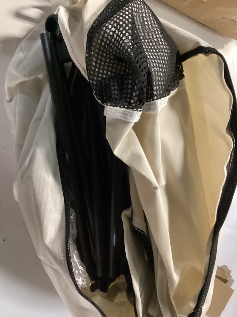 Condition photo showing As Is for wind tour portable camping chair lightweight foldable outdoor chair for hiking camp backpacking lawn beach fishing picnic with carry bag (high-back | white)