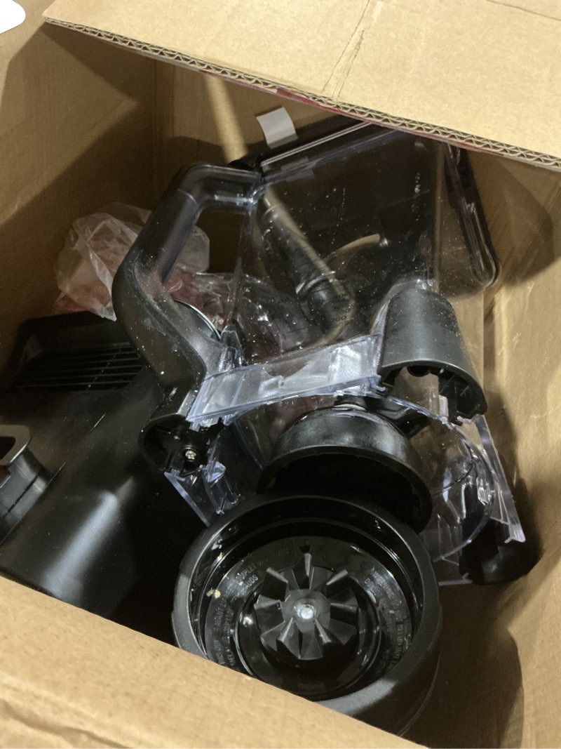 Condition photo showing As Is for ninja bl642 nutri ninja personal & countertop blender with 1200w auto-iq base, 72 oz. pitcher, and 18, 24, & 32 oz. to-go cups with spout lids, for smoothies, shakes & more, dishwasher safe, black