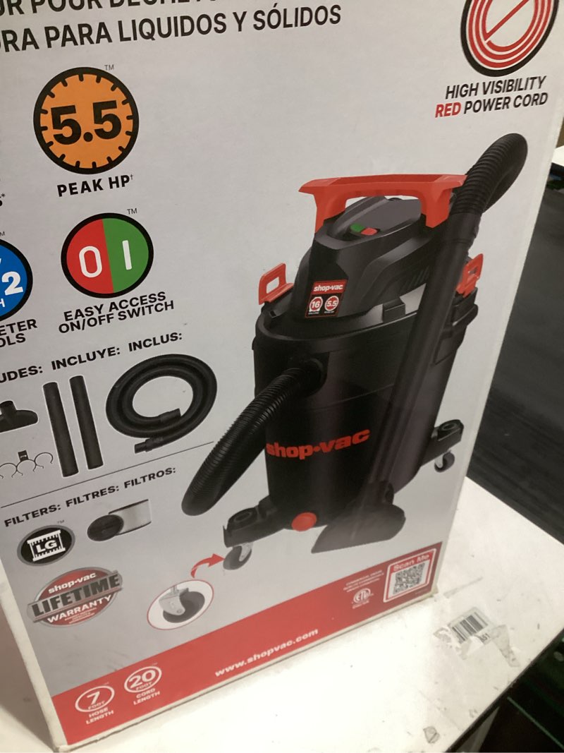 Condition photo showing Good Condition for Shop-Vac 6-Gallon 3.5 HP Corded Wet/Dry Shop Vacuum with Accessories Included