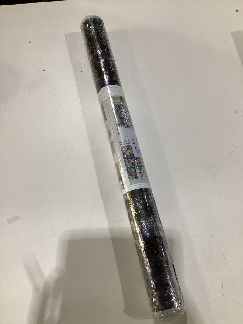 Condition photo showing New/Like New for Textured Glass Bathroom Window Privacy Film Waterproof Floral Static Clings, Birds and Berry 22.83"X102.36"