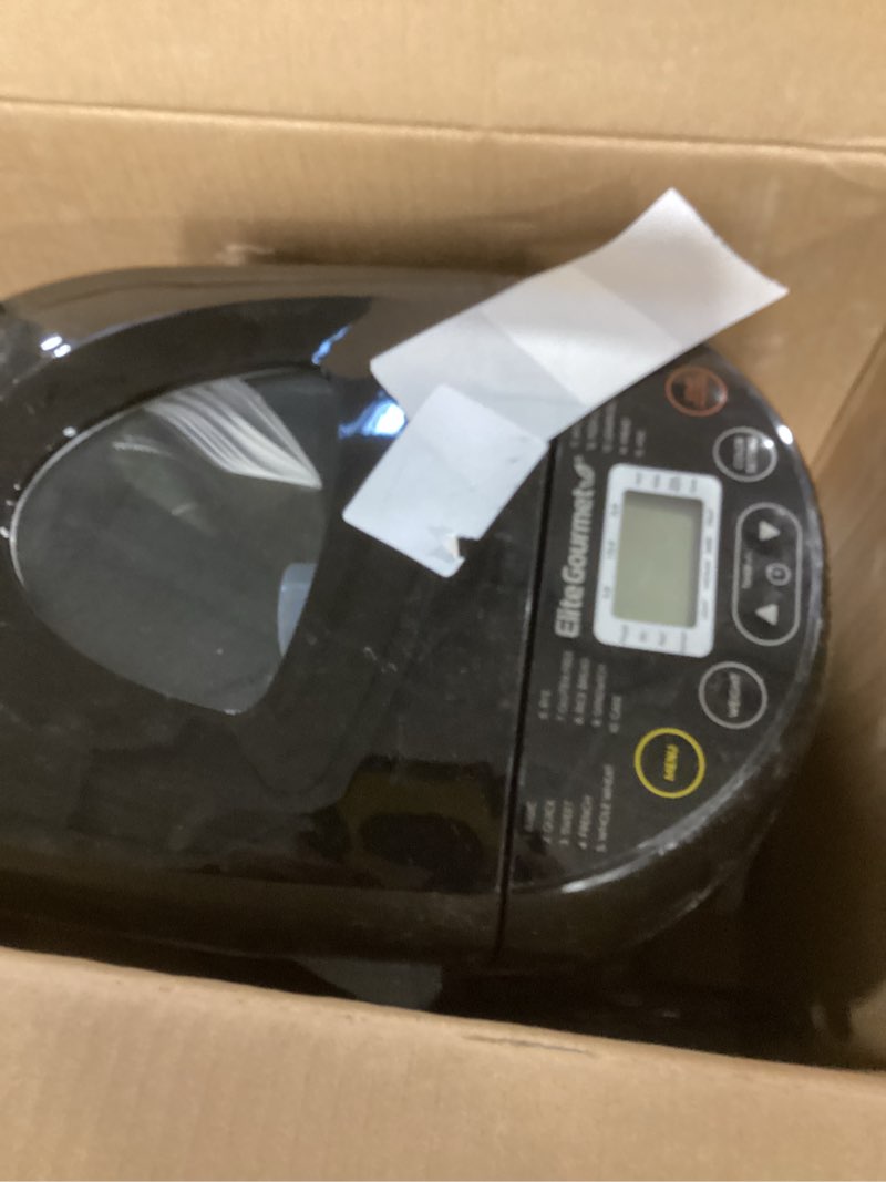 elite gourmet programmable bread maker, 2 lb loaf, 3 sizes, 19 presets incl. gluten-free, dough & ja