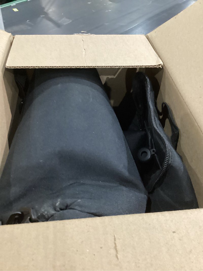 Condition photo showing As Is for J.L. Childress Padded Backpack Car Seat Bag - Travel Bag for Airplane, Fits Most Baby & Infant Car Seats, Boosters, & Carriers, Accessories for Gate or Baggage Check, AirTag Compatible - Deluxe, Black 18.6x12x7.3 Inch (Pack of 1) Deluxe