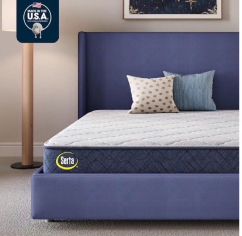 serta five star mattress tranquility 10-inch medium – queen– zoned lumbar support, pressure relief, 