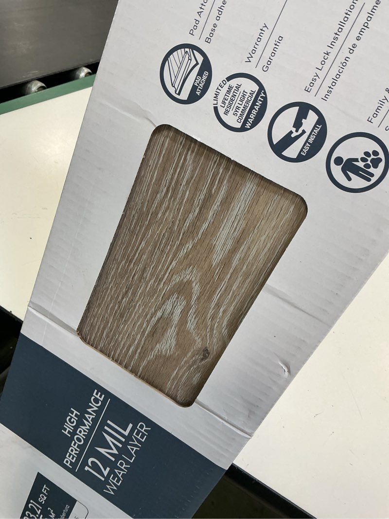 Condition photo showing As Is for 2414463 Style waterproof vinyl plank 23.21 SQ FT 10PCS