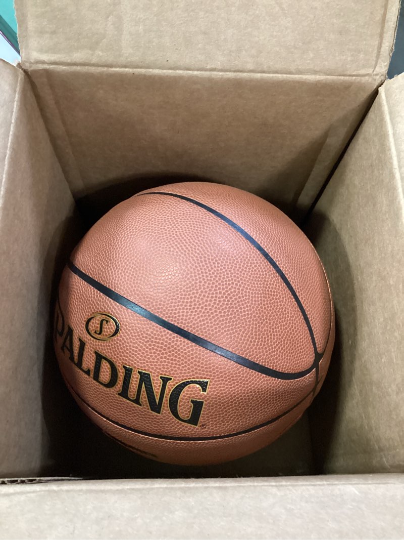 Condition photo showing Good Condition for spalding rookie gear 27.5" basketball | lighter to help develop technique | designed for indoor & outdoor play brown size 5, 27.5"