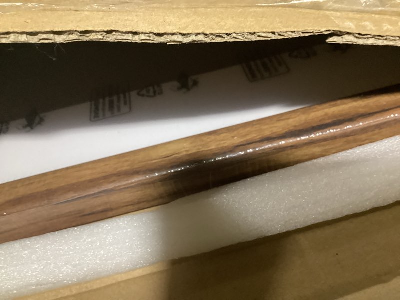 Condition photo showing As Is for Rustic Walnut 20x24 Frame - Single Frame, 20 x 24 Poster Frame with Mat for 16x20, Picture Frames for Artwork, Puzzles, Photos and Movie Posters, Perfect Christmas Frame 20" x 24" / 16" x 20" mat