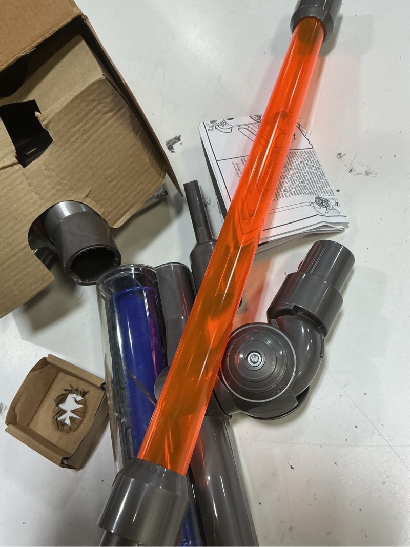 Condition photo showing As Is for casdon dyson cordless vacuum interactive & officially licensed toy dyson vacuum for children aged 3+ realistic role-play fun, purple and orange