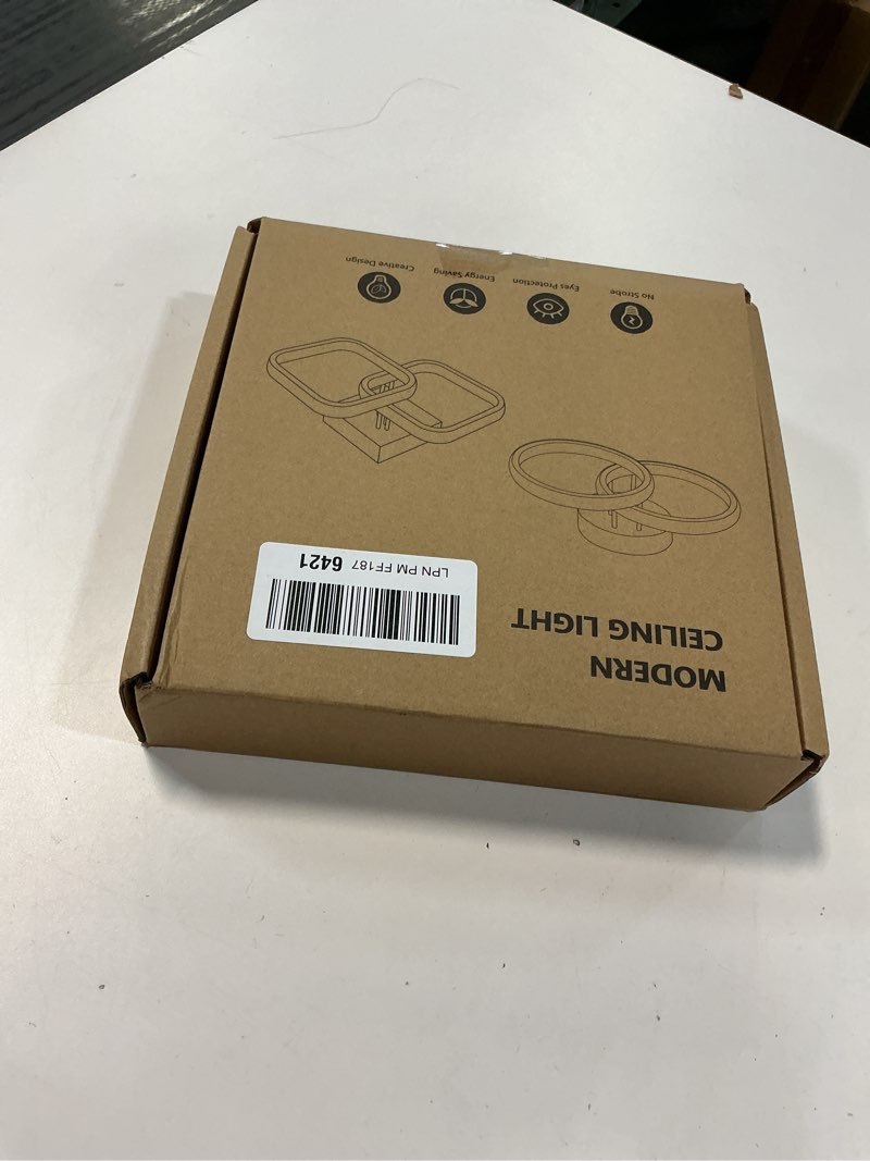 Condition photo showing New/Like New for CANEOE Led Ceiling Light Fixture,4500K Modern Hallway Light fixtures Ceiling Lighting,Black Square Close to Ceiling Lights for Bathroom Bedroom Kitchen Balcony Stair Small Ceiling Lamp (Black,4500K) Black 1 Pack