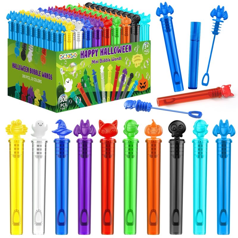 OCHIDO 400 PCS Halloween Bubbles for Kids, Bulk Halloween Party Favors, Halloween Mini Bubble Wands 