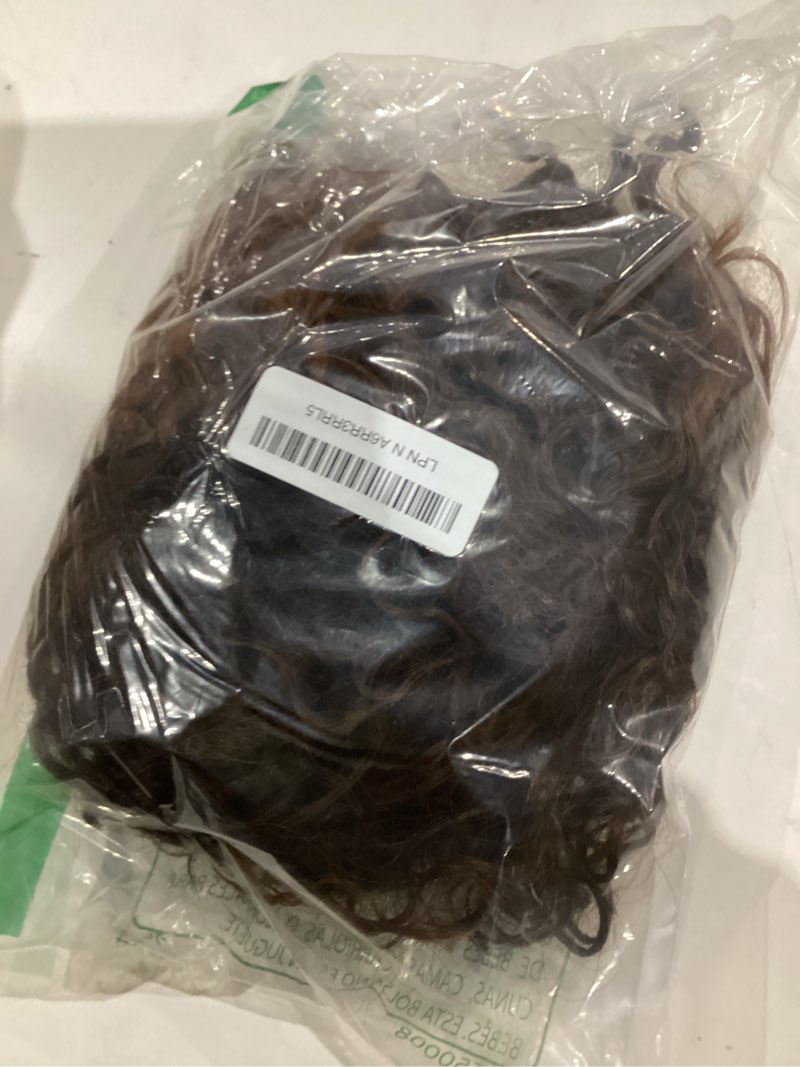 Condition photo showing As Is for GORGIUS Shaggy Curly Wave Bob Wig Glueless Ready To Go Hd Lace Front Wigs for Women Ombre Fiber Blend Human Hair 200% Density Pre Plucked Pre Cut Side Part Honey Colored 12 Inch