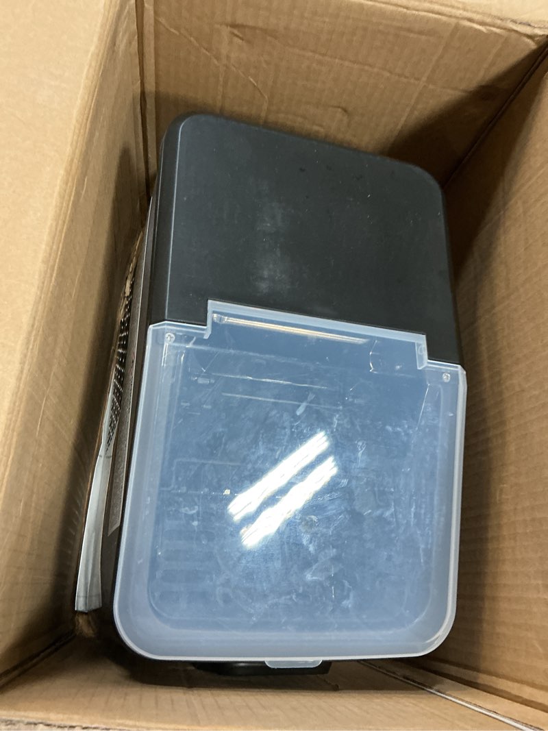 Condition photo showing As Is for igloo self-cleaning countertop ice maker - compact and portable - creates 26 lbs. per day, 8 pieces ready every 7-8 minutes - includes ice scoop and basket - stainless steel stainless steel 26 lb