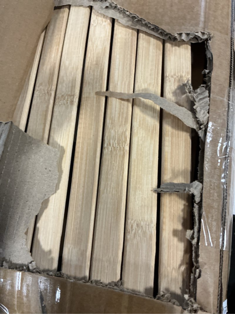 Condition photo showing As Is for Bunkie Board Heavy Duty 6mm Natural Bamboo Bed Boards for Under Mattress,Encrypting The Bed Plate to Prevent The Mattress from Sagging, Suitable for Sofa Beds and Metal Bed Frames (Full)