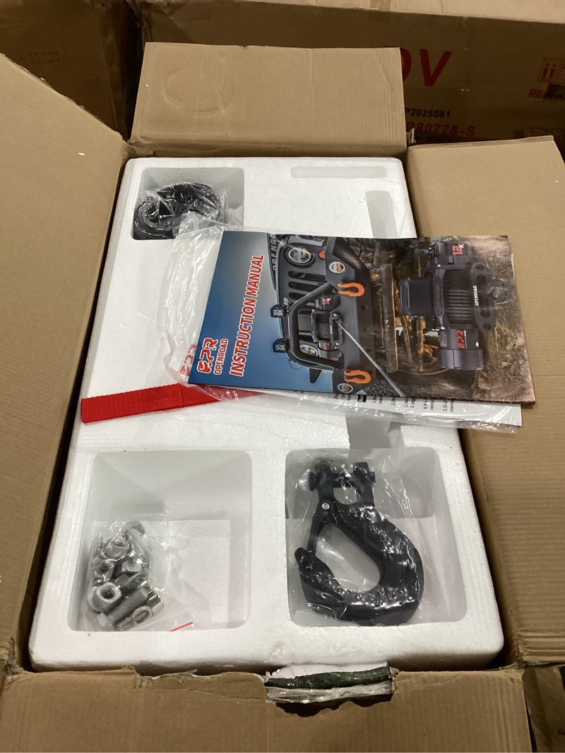 Condition photo showing New/Like New for openroad 10000 lbs winch with synthetic rope and 2 wireless remotes -panther series 3s