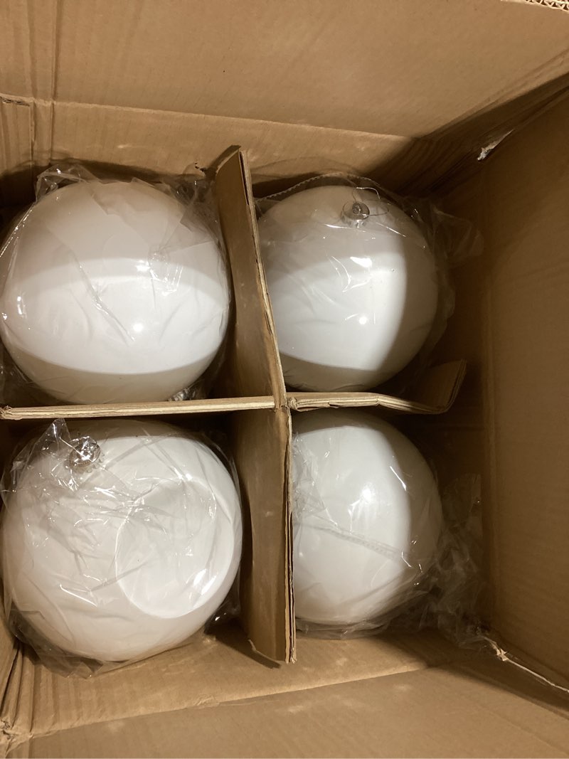 Zubebe 4 Pcs Extra Large Christmas Ball Ornaments 8'' (200 Mm) Giant Oversized Plastic Xmas Ball Big