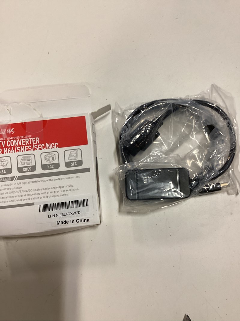 Condition photo showing New/Like New for n64 hdmi adapter, hdmi converter with hdmi cable for n64/gamecube/snes