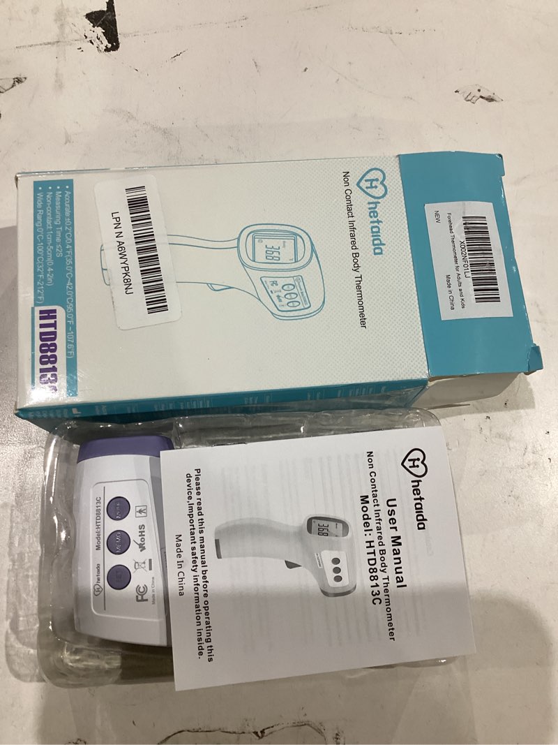 Condition photo showing Good Condition for Digital Thermometer for Adults and Kids, No Touch Forehead Thermometer for Baby, 2 in 1 Body Surface Mode Infrared Thermometer with Fever Alarm and Instant Accuracy Readings Purple