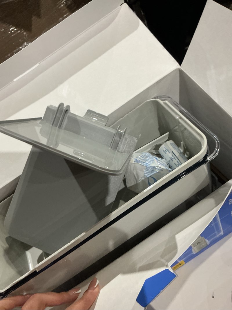 Condition photo showing As Is for brita ultramax 27-cup extra large filtered water dispenser in gray with 1-standard filter, bpa free