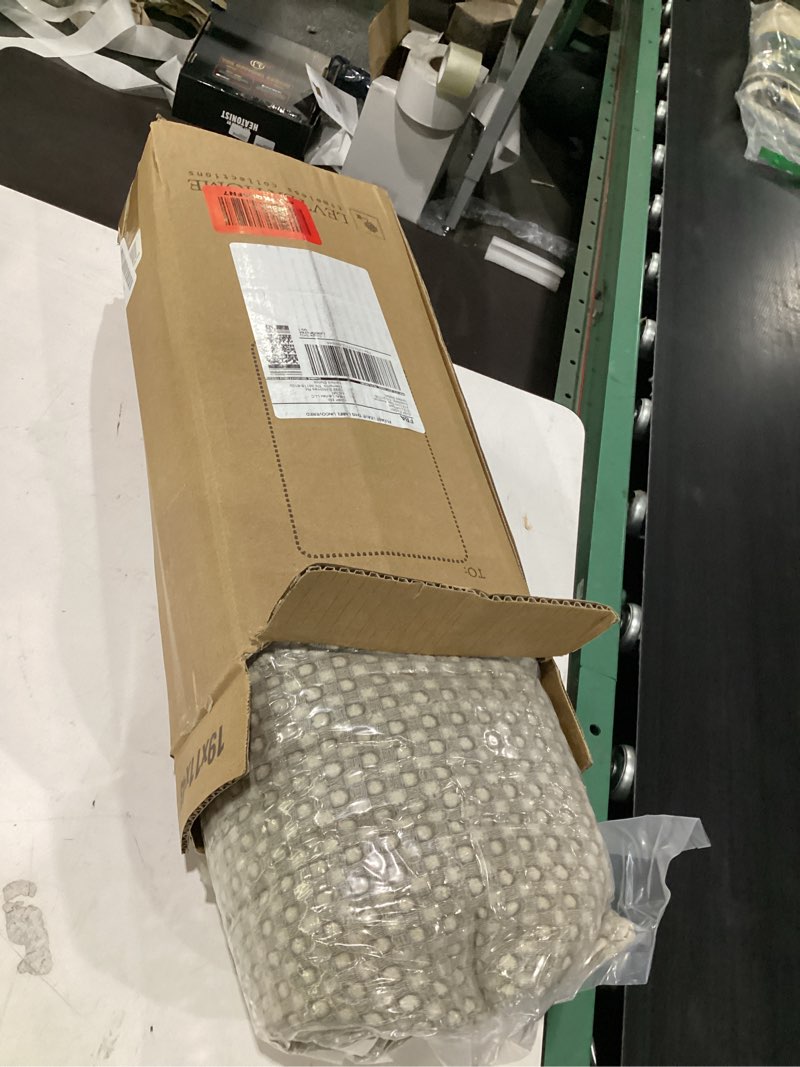 Condition photo showing Good Condition for levtex home - mills waffle - decorative pillow - poly filled - taupe - sham size (20 x 20in.) square pillow 20x20 taupe