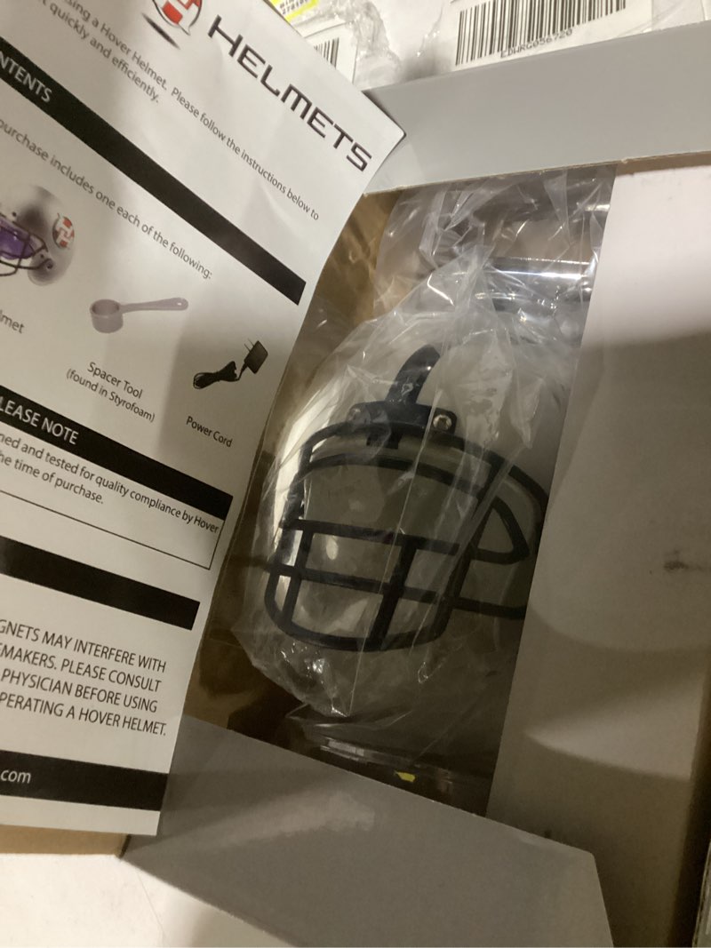 Condition photo showing New/Like New for Pegasus Sports Officially Licensed NCAA Mini Rotating Levitating Hover Helmet in Chrome Penn State Nittany Lions