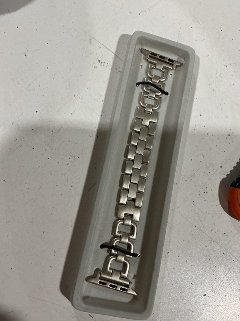 Condition photo showing Good Condition for compatible with apple watch band 38mm 40mm 41mm 42mm 44mm 45mm 46mm 49mm, women strap for iwatch series 11 10 9 8 7 6 5 4 3 2 1 se se2,d-shape starlight 49/46/45/44mm/(42mm-series 3 2 1)