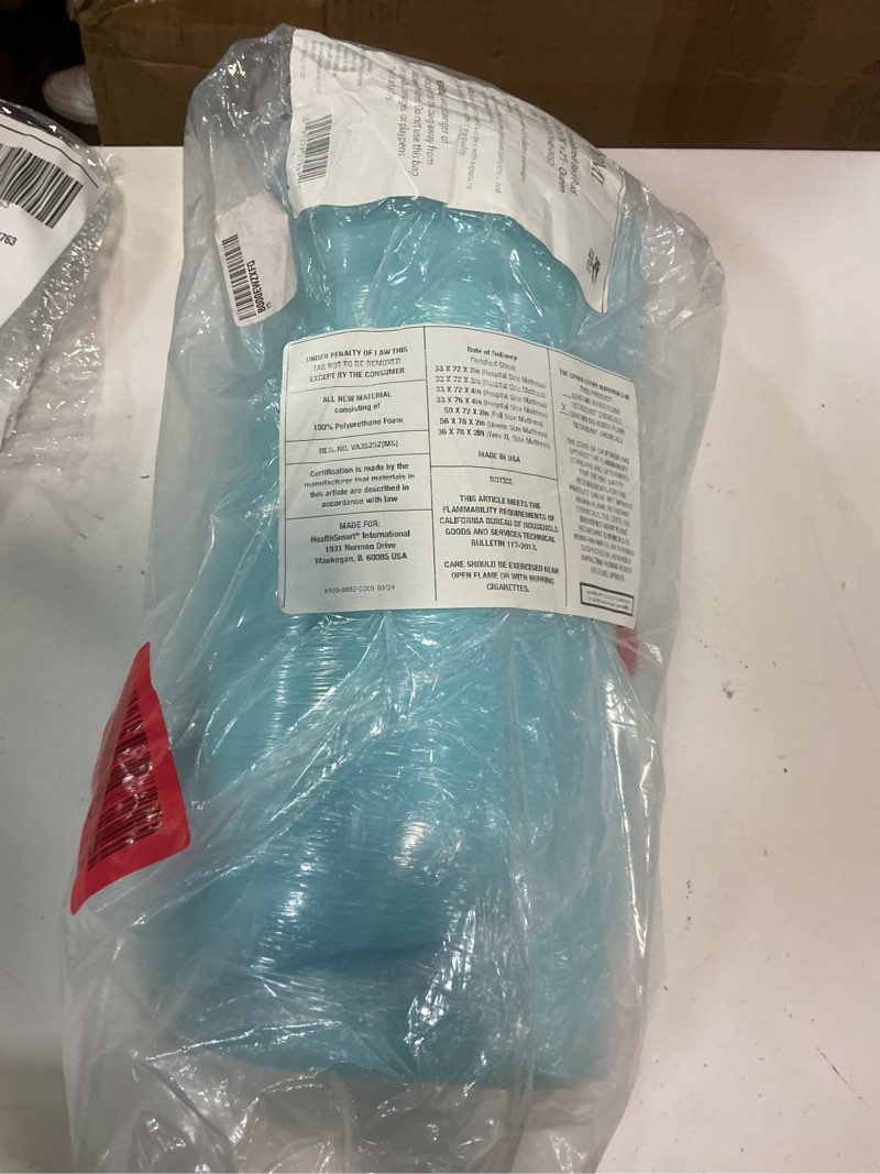 Condition photo showing New/Like New for dmi foam mattress topper, egg crate foam pad, mattress pad and bed topper for support, air circulation, pressure relief and weight distribution, queen size mattress, 56 x 78 x 2