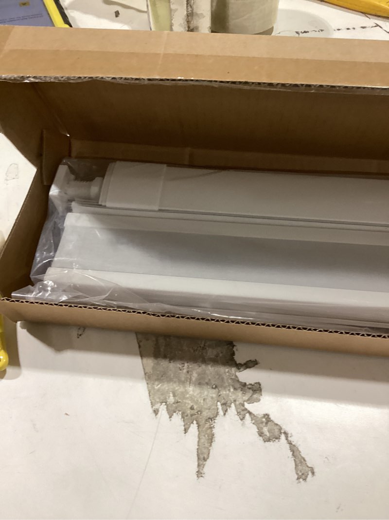 Condition photo showing Good Condition for LazBlinds No Tools No Drill Cordless Cellular Shades, Top Down Bottom Up (TDBU) Honeycomb Shades for Home, Blackout Light Blocking Thermal Insulation Blinds for Windows, 34" W x 64" H, White Blackout - White 34" W x 64" H