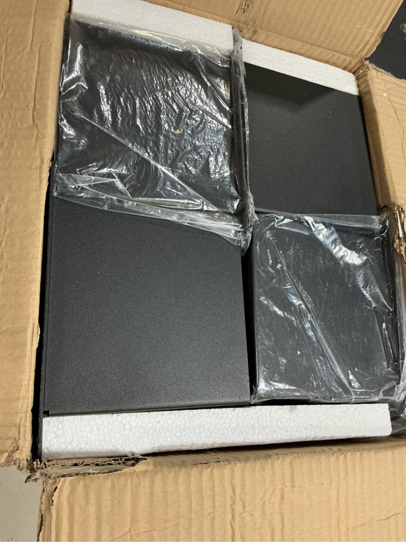 Condition photo showing Good Condition for 6x6 post base 4 pcs, (inner size 5.6x5.6) post anchors, 13ga thick solid steel & black powder coated,deck post brackets support deck base plate pergola brackets fence kit 4 pcs 6“x 6"