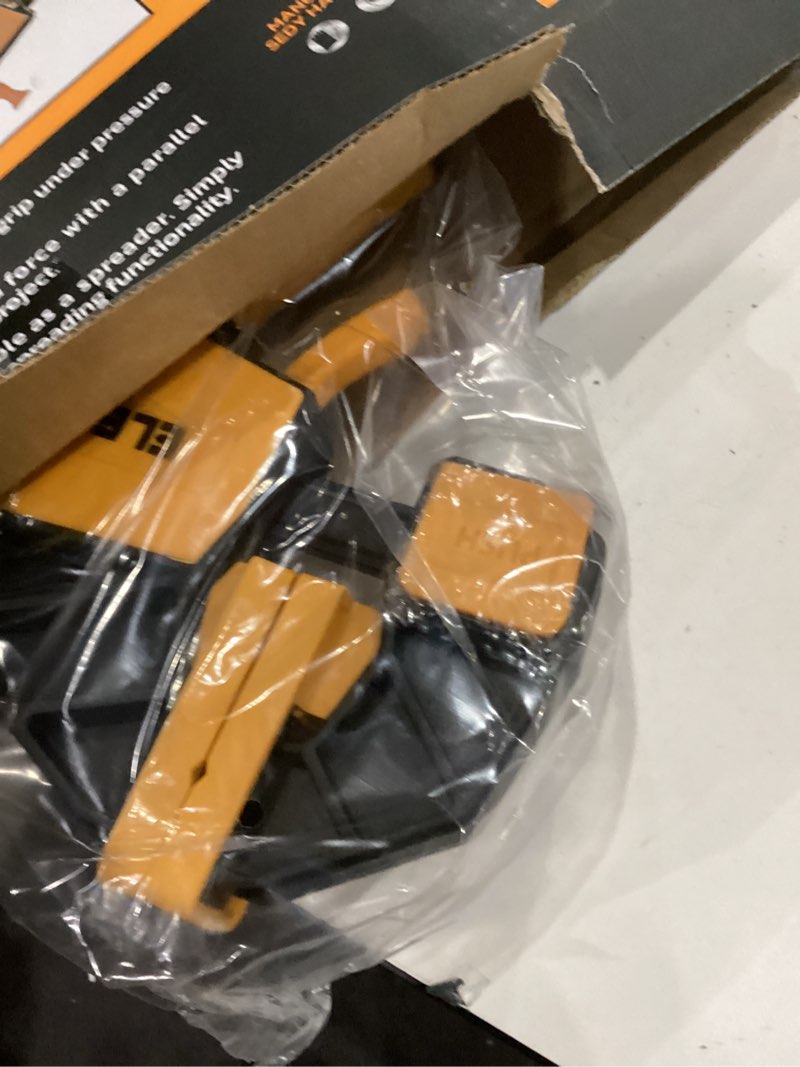 Condition photo showing Good Condition for 3-pack 12-inch bar clamp for woodworking with leveling block clamp, 350lbs load limit, heavy duty quick-release wood clamps/spreader, one-handed f clamp for wood working 3-piece long 350lbs