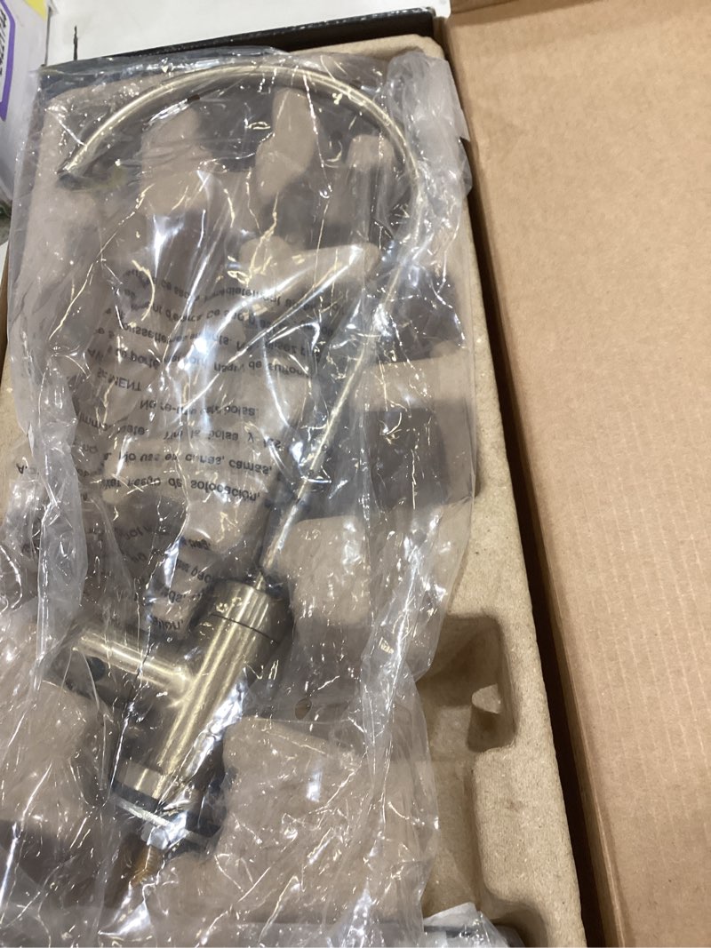 Condition photo showing As Is for kraus purita 100% lead-free kitchen water filter faucet in spot free antique champagne bronze, ff-100sfacb spot-free antique champagne bronze filter faucet