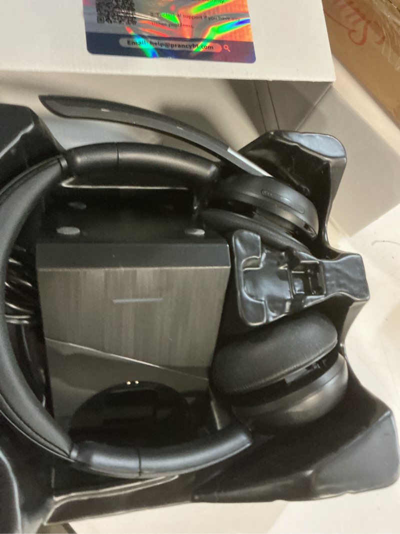 Condition photo showing Good Condition for (2025 Upgraded) Wireless Headset with Mic for Work, Bluetooth Headset with Noise Canceling Microphone with Dongle, Charging Base & Mic Mute, Wireless Headphones for Work from Home/PC/Computer Black Binaural