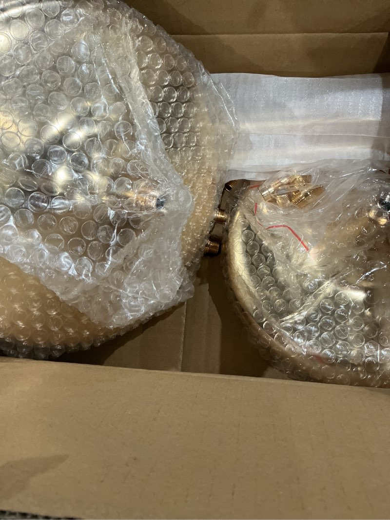 Condition photo showing Good Condition for 8pcs 35.4'' tall gold centerpieces for table, tall gold vases centerpieces for wedding reception, wedding road lead chandelier metal crystal flower stand floor vase for party
