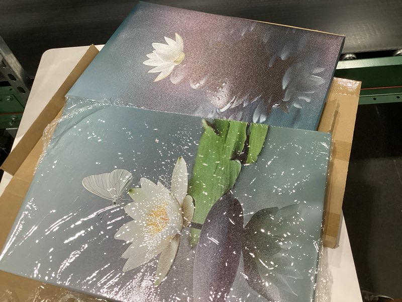 nmt 2pcs zen canvas wall art white lotus and black zen stones wall decor pictures prints for yoga sp