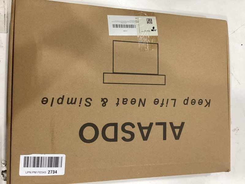 Condition photo showing Good Condition for ALASDO Storage Ottoman Footrest Stool Small Ottoman with Storage Foldable Ottomans Foot Rest Footstool Bench for Living Room 17x13x13inches Beige 17"D x 13"W x 13"H Beige