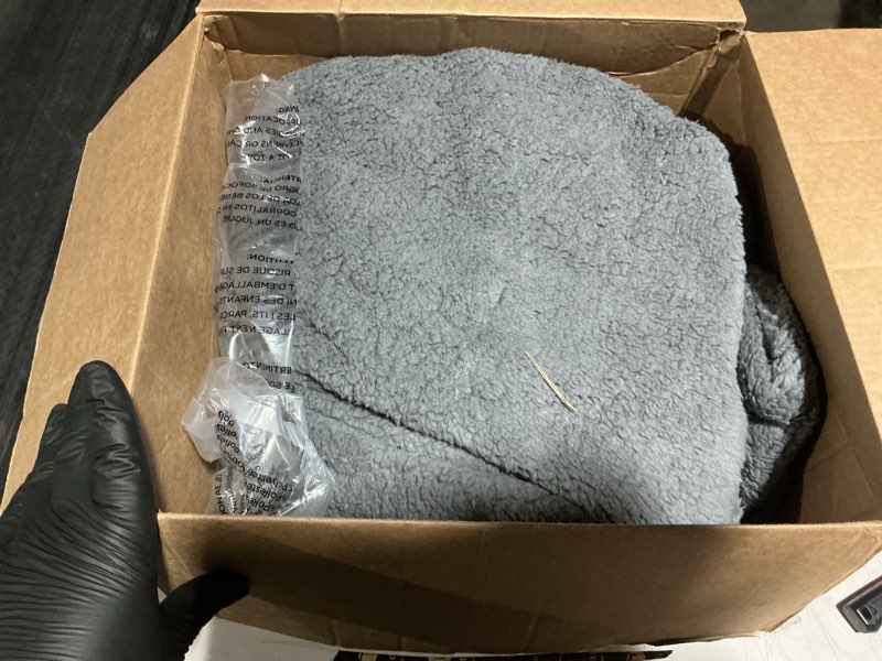 Condition photo showing Good Condition for Bedsure GentleSoft Fluffy King Size Blanket for Bed, Faux Fur Fuzzy Minky Couture Warm Blanket for Winter, Thick Plush Sherpa Fleece Oversized Winter Bedding Cozy Gifts for Room, 108x90, Tie Dye Grey 01- Tie Dye Grey King (108" x 90")