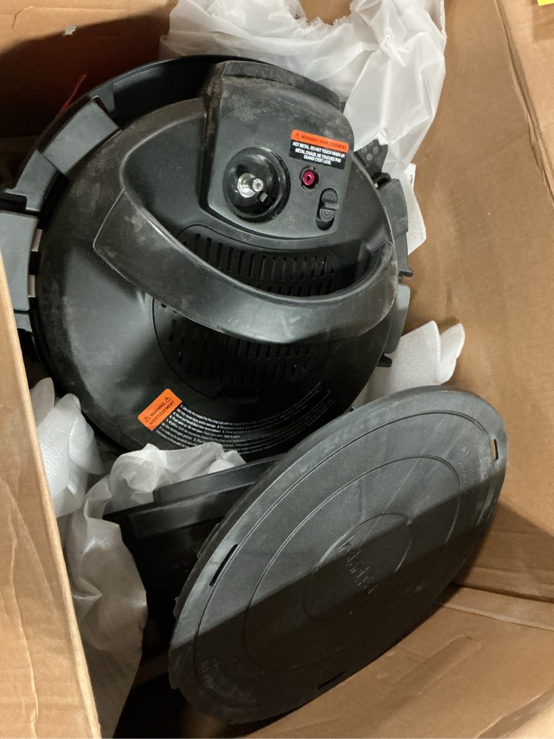 Condition photo showing As Is for instant pot pro crisp 11-in-1 air fryer and electric pressure cooker combo with multicooker lids that air fries, steams, slow cooks, sautés, dehydrates, & more, free app with over 800 recipes, 8 quart 8 quarts
