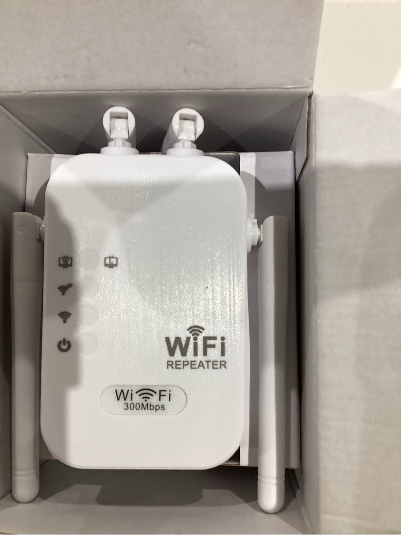 Condition photo showing New/Like New for 2025 wifi extenders signal booster for home long range up to 9800 sq. ft & 40 devices, wifi extender signal booster, quick setup-medium, internet repeater, wifi extender white-d8