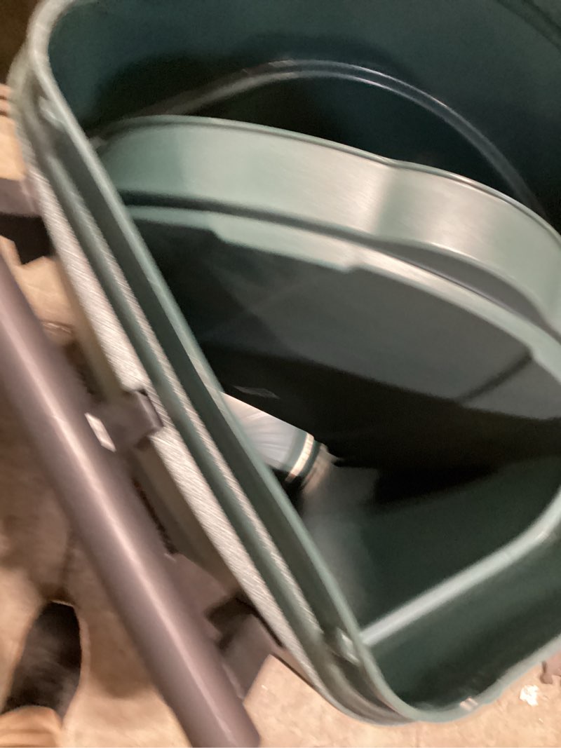 Condition photo showing Good Condition for Toter 32 Gallon Black Plastic Wheeled Indoor/Outdoor Hinged Lid Trash Can