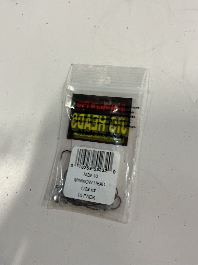 Condition photo showing New/Like New for southern pro unpainted minnow head #4 hook 1/32 ounce