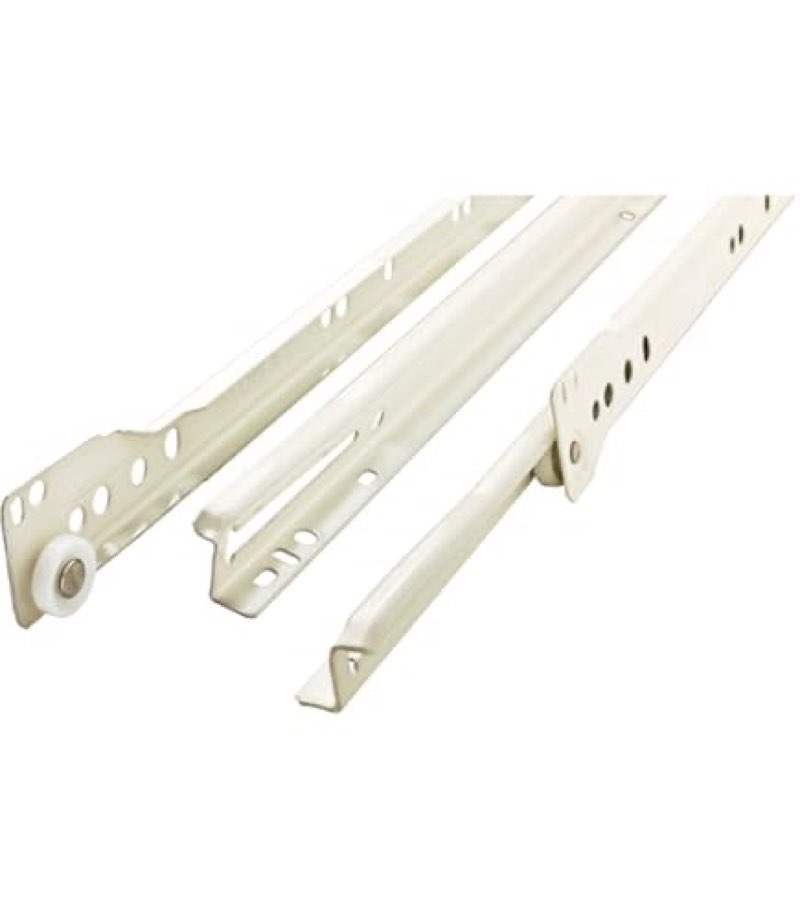prime-line mp7214 drawer slide kit, 23-3/4 in., steel tracks, white powder coat (1-set)
