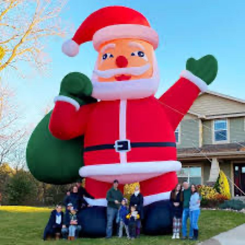 Kalolary 20FT Christmas Inflatables Santa Claus Outdoor Decorations, Giant Santa Inflatables with Gi